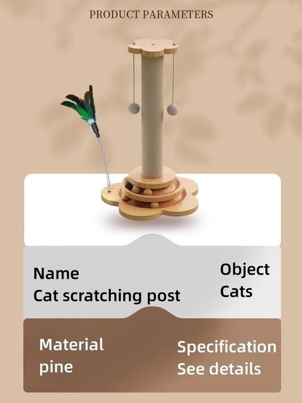 Turntable Cat Toy - Crafted With Solid Wood