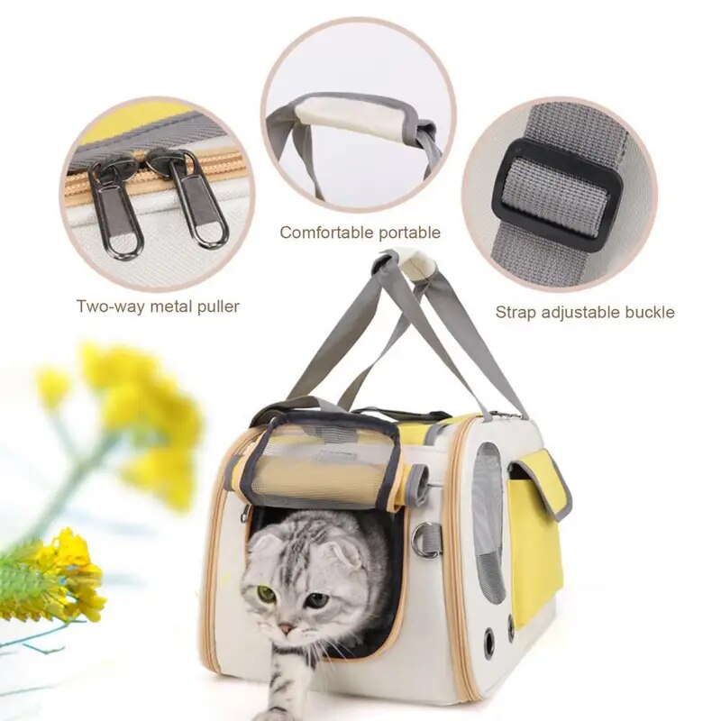 Experience Travel Comfort with Your Pet: Lightweight, Breathable Pet Carrier Bag