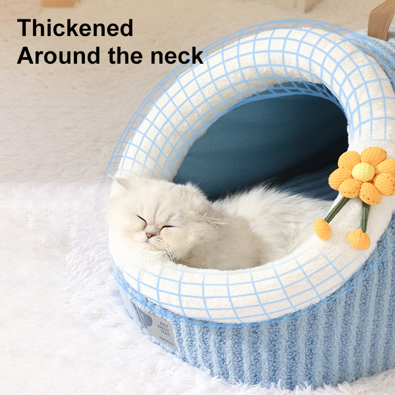 Cosy Cat Haven: Warm, Thickened Plush Cat Nest