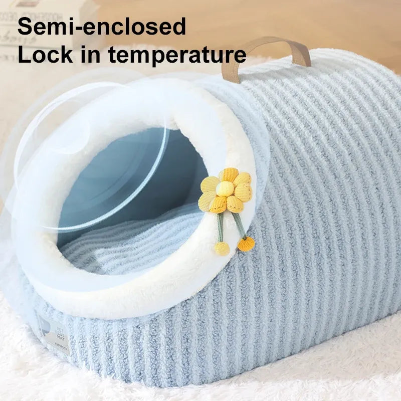 Cosy Cat Haven: Warm, Thickened Plush Cat Nest
