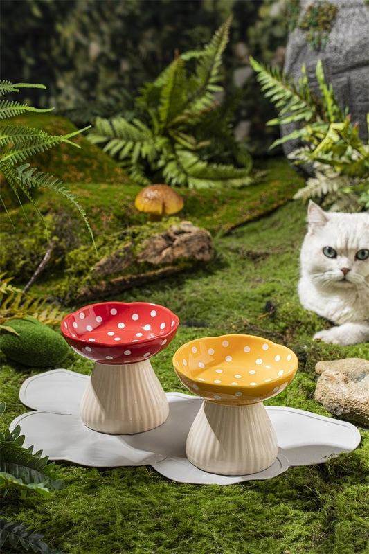 Creative Ceramic Mushroom Shaped Bowl for your Cat or Puppy