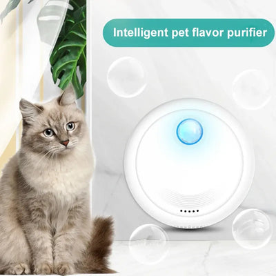 Streamlined Paws: 4000mAh Rechargeable Smart Air Purifier