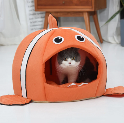 Cozy and Fun Cat Nemo Bed Cave