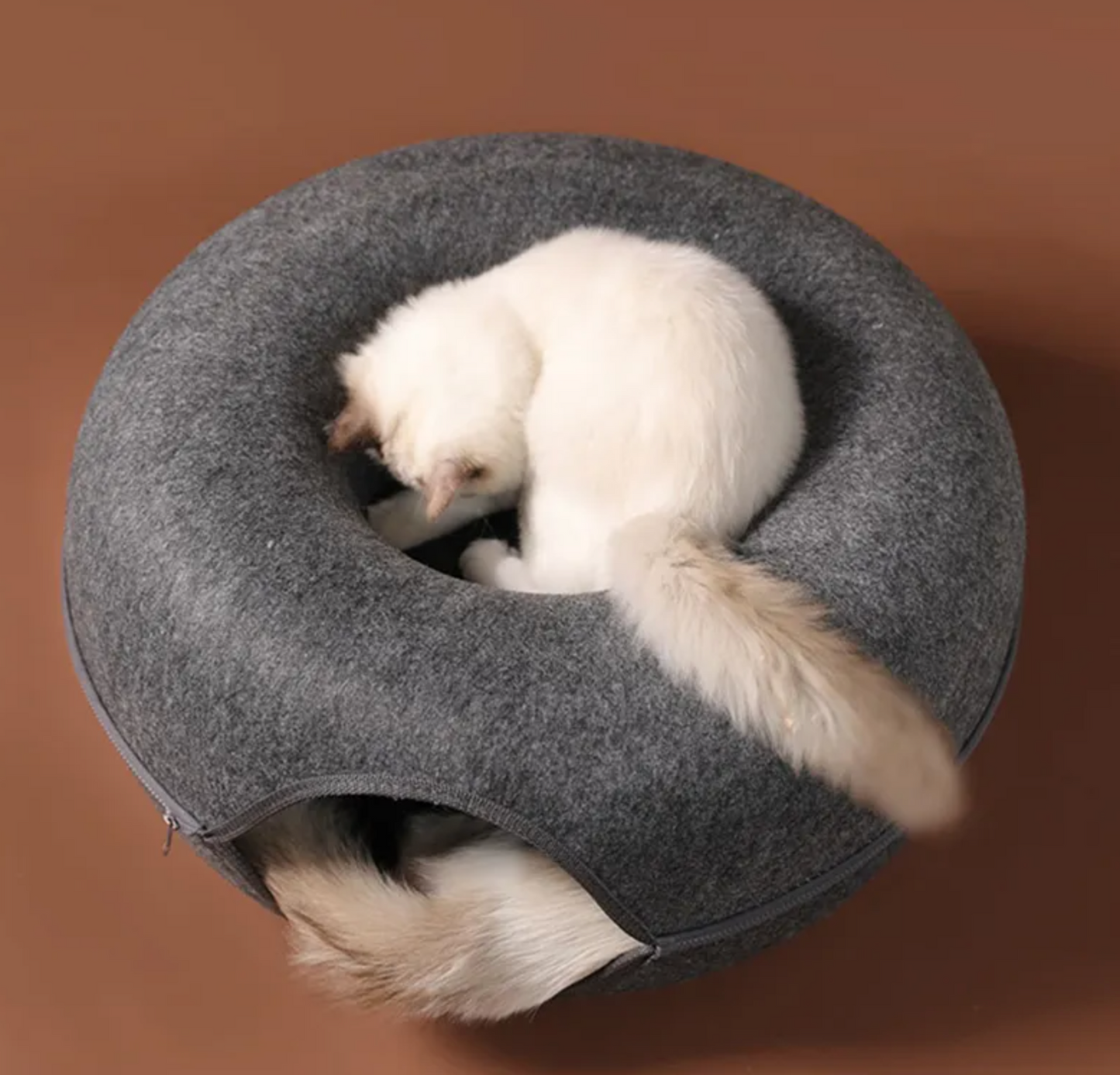 Luxury Felt Cat Donut Villa