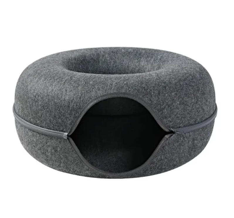 Luxury Felt Cat Donut Villa