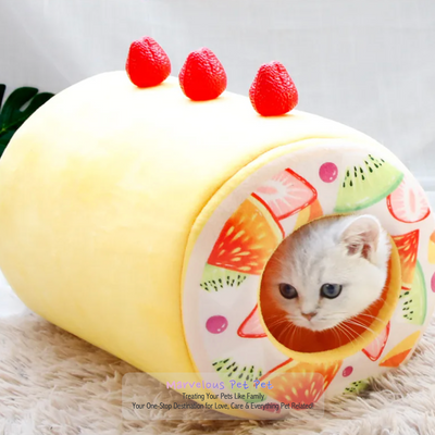 Strawberry Cake Roll Cat House