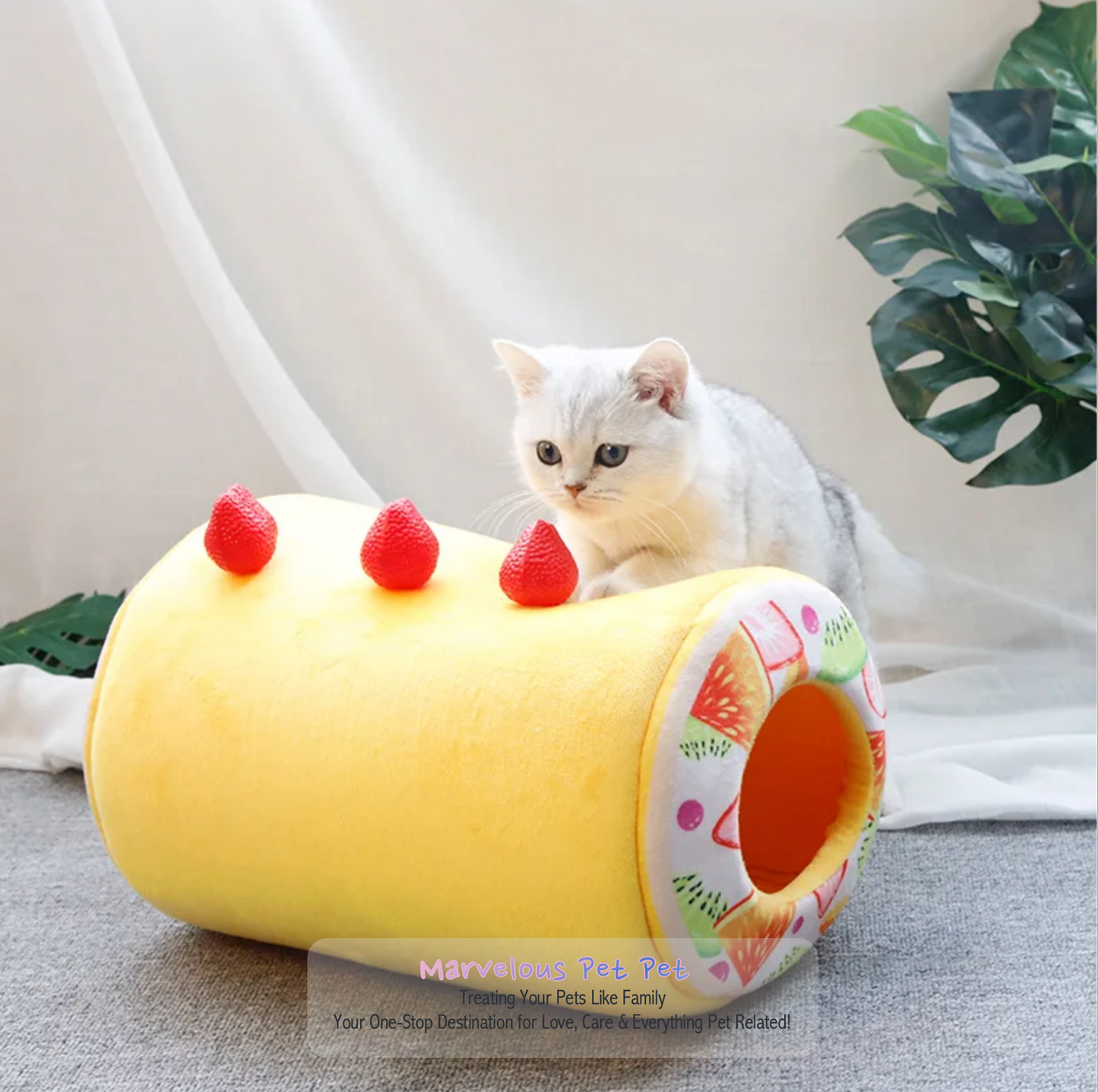 Strawberry Cake Roll Cat House