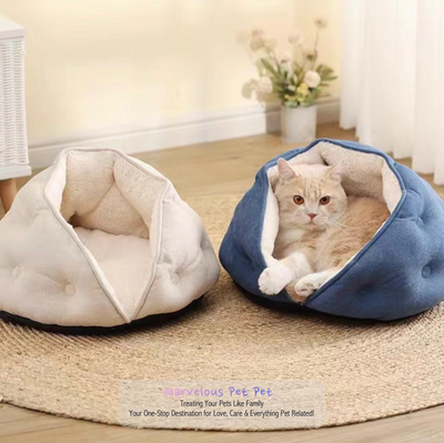 Adorable Short Plush Shell-Dumpling Cat Nest