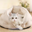 Adorable Short Plush Shell-Dumpling Cat Nest