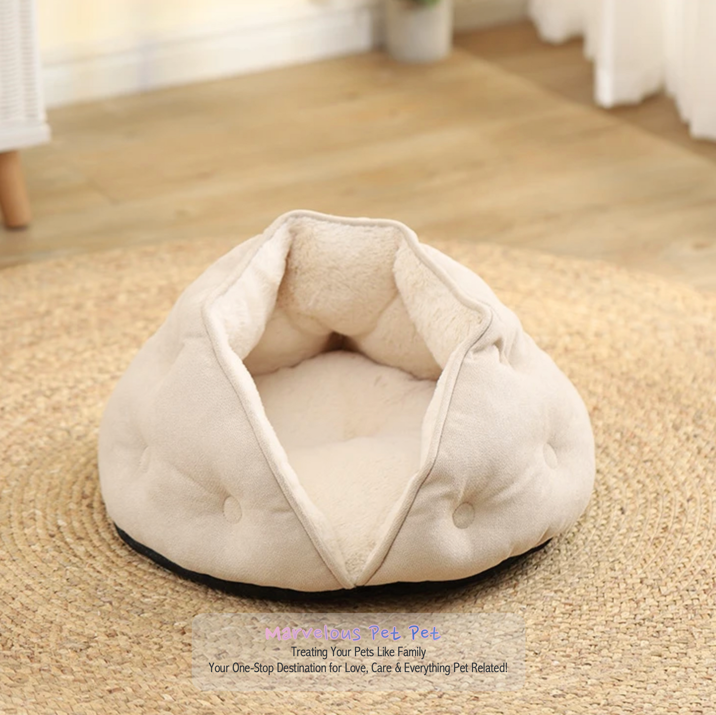 Adorable Short Plush Shell-Dumpling Cat Nest