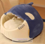 All-Season Cozy Whale-Shape Cat Nest