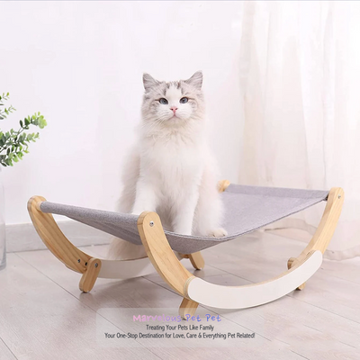 Wooden Hammock Lounger for Cats