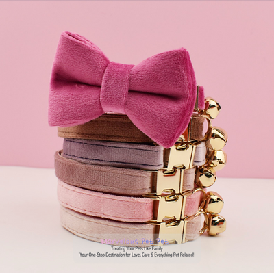 Luxury Velvet Customized Cat Collar