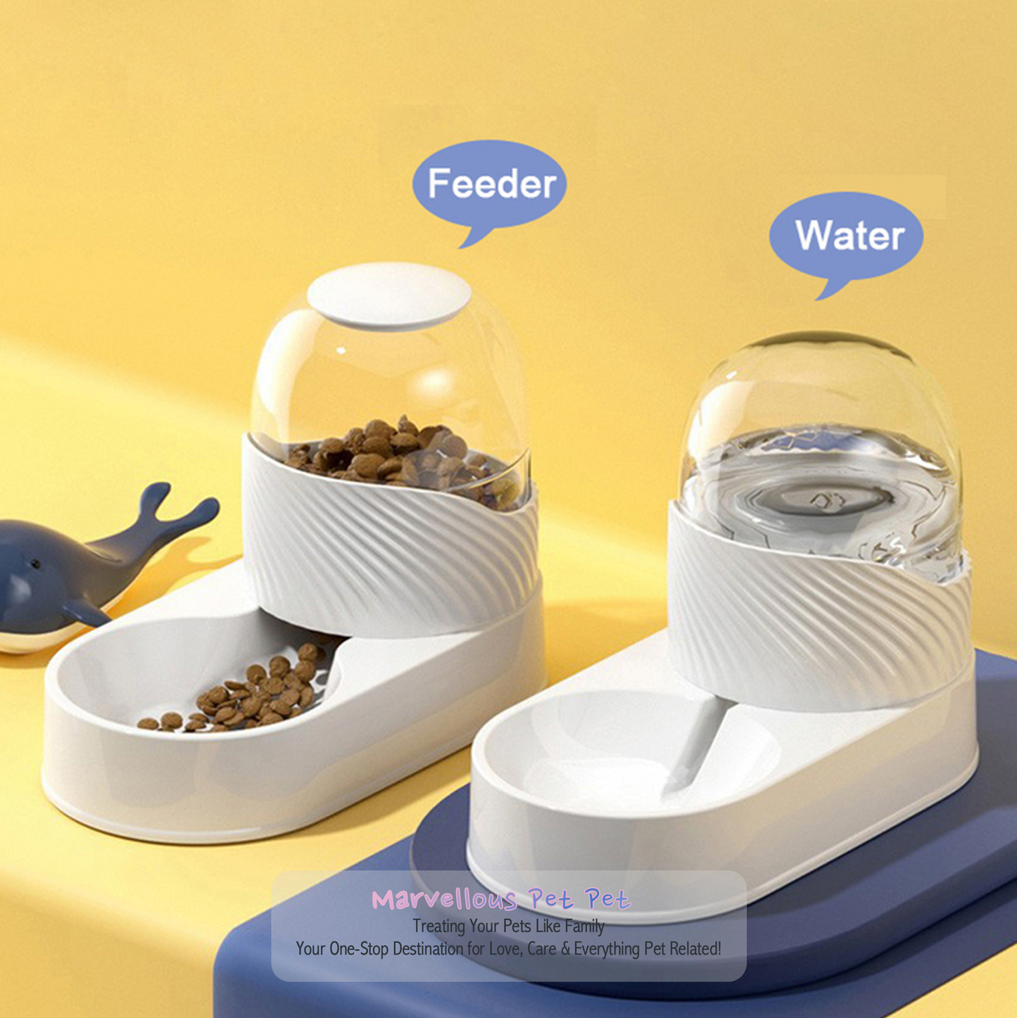 3-Color Cat Feeder Set