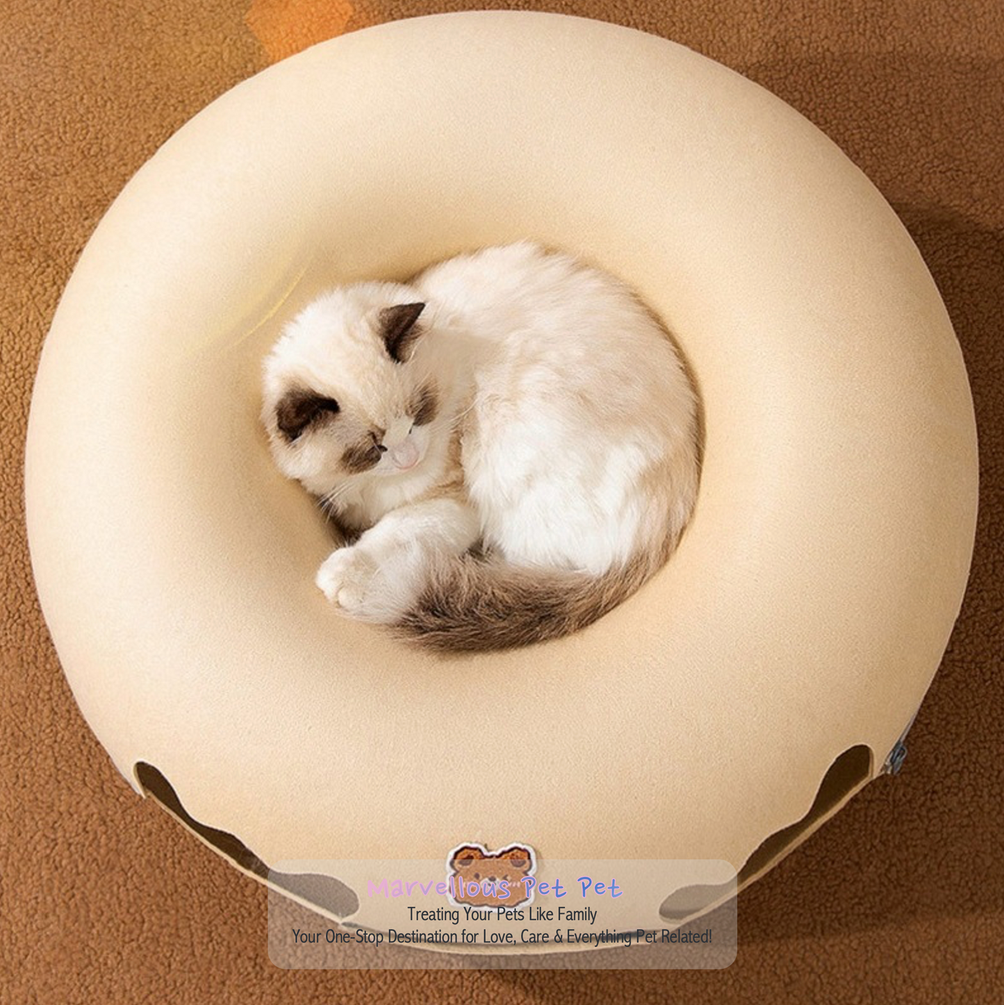 All-Season Cat Tunnel Bed - Featuring a Cozy Hiding House