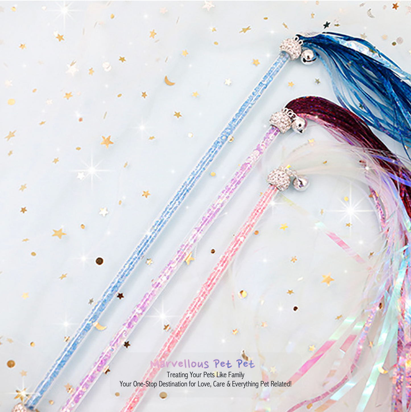 Colorfully Exciting Rod Cat Wand Toys