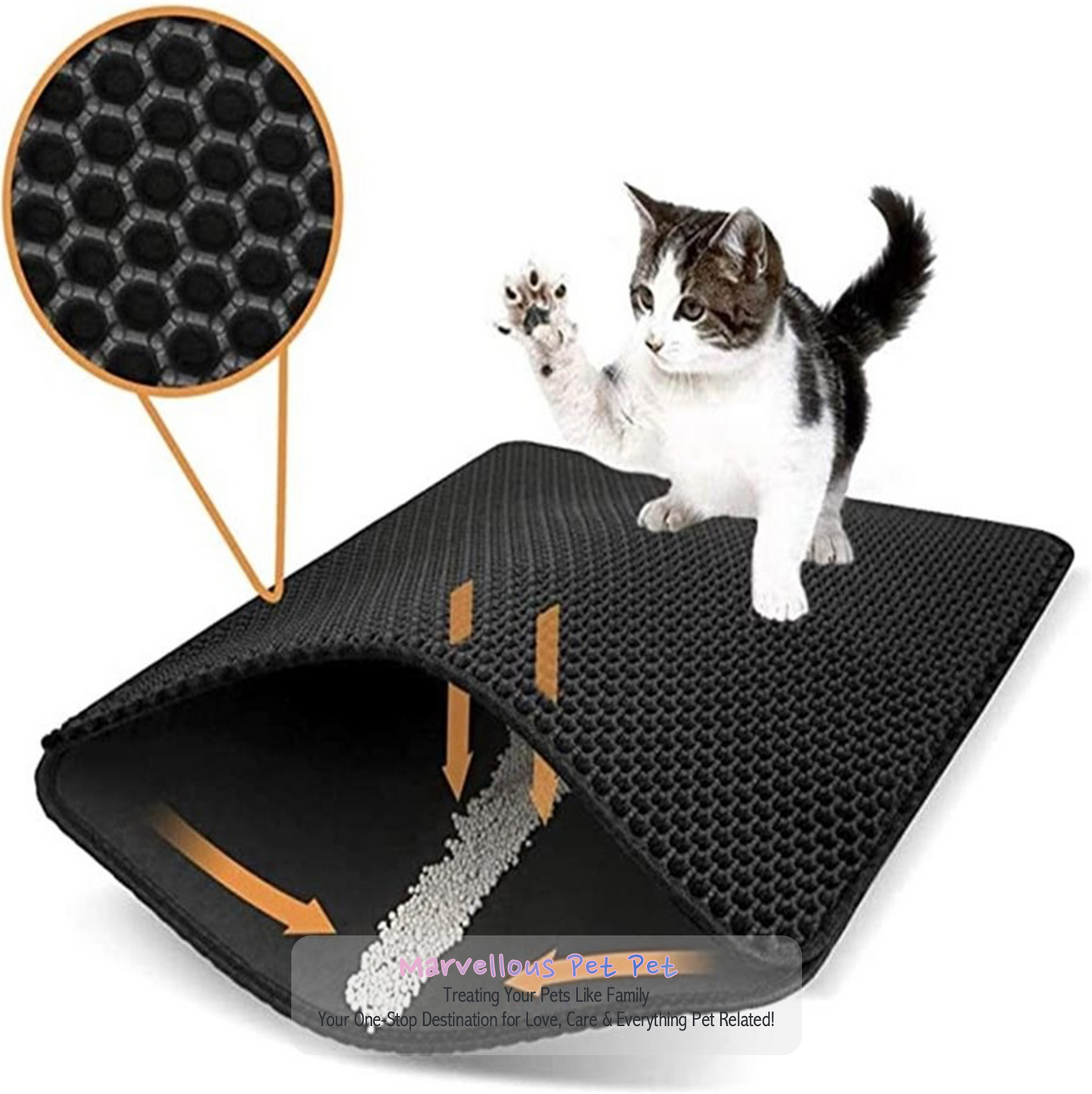 Double Layer Anti-Slip Cat Litter Mat