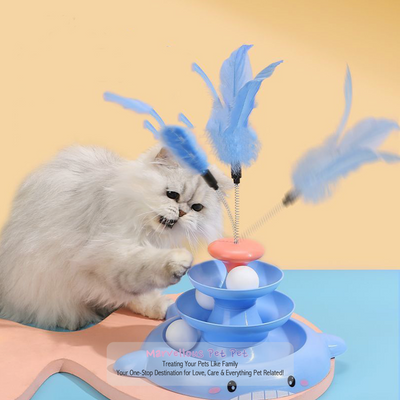 Dazzling Dolphin Themed Swivel Toy Ball for Cats