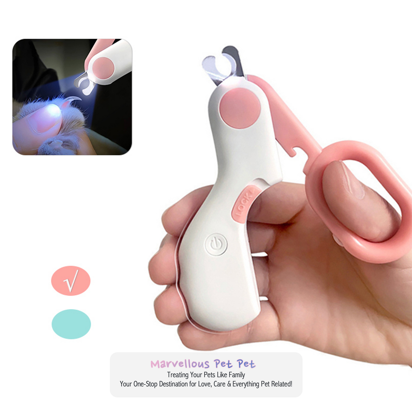 Deluxe Pet Nail Clipper with Built-In LED Light