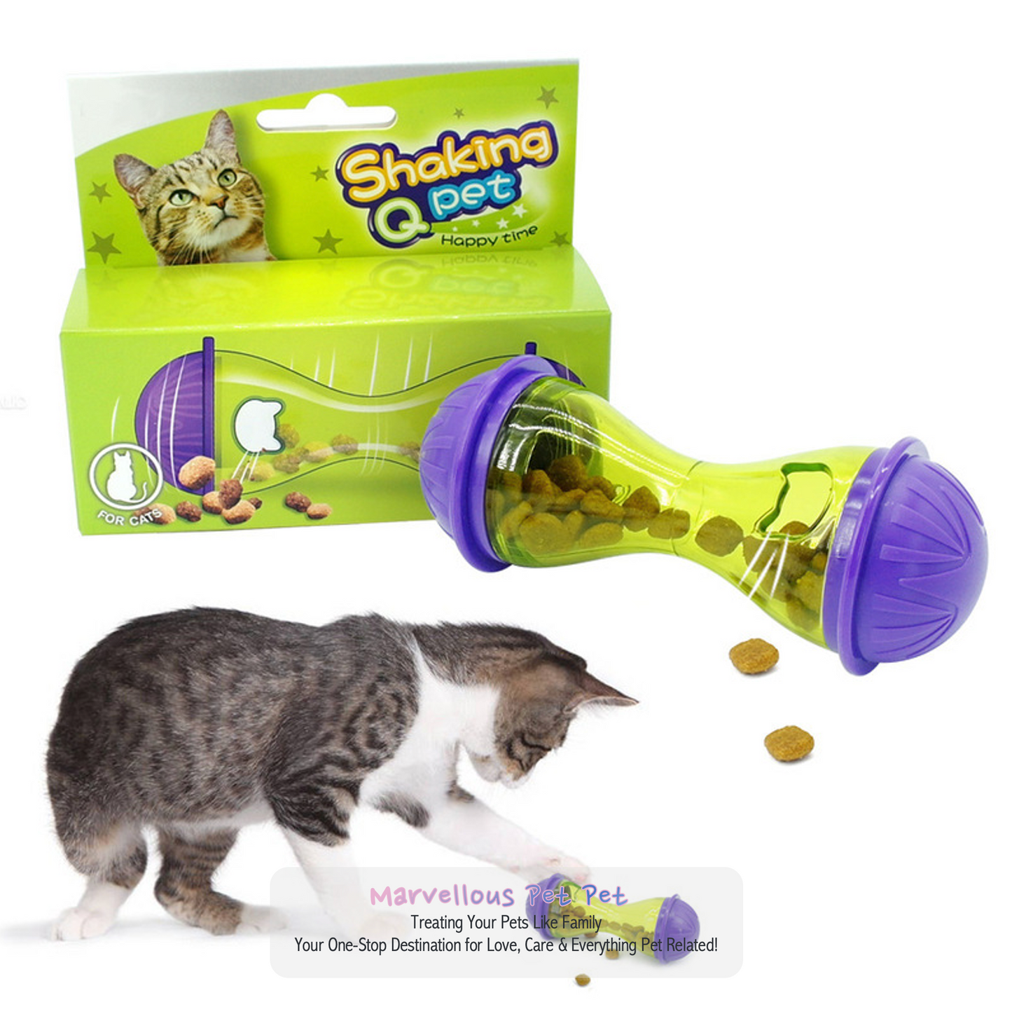 Interactive Pet Food Dispenser - Tumbler Feeder Toy for Cats and Dogs