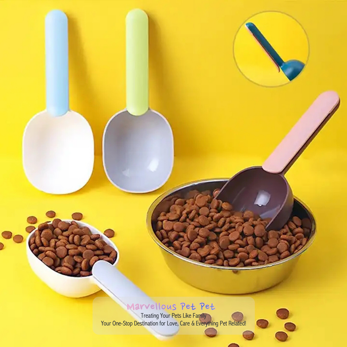 Fetch-n-Feed: Multifunctional Pet Food Scoop