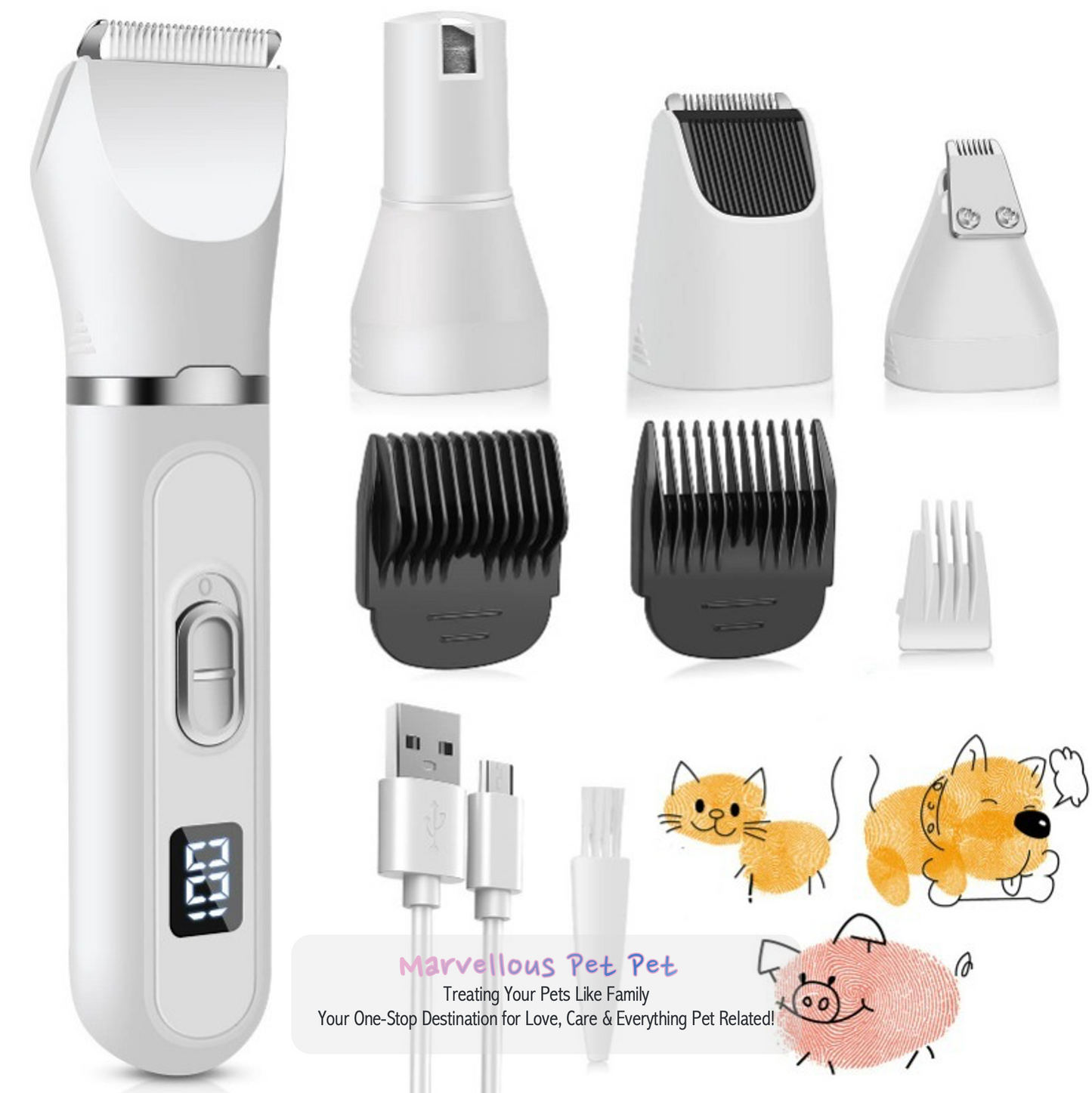 Pawsome Perfection: Rechargeable, Super Quiet Paw Trimmer