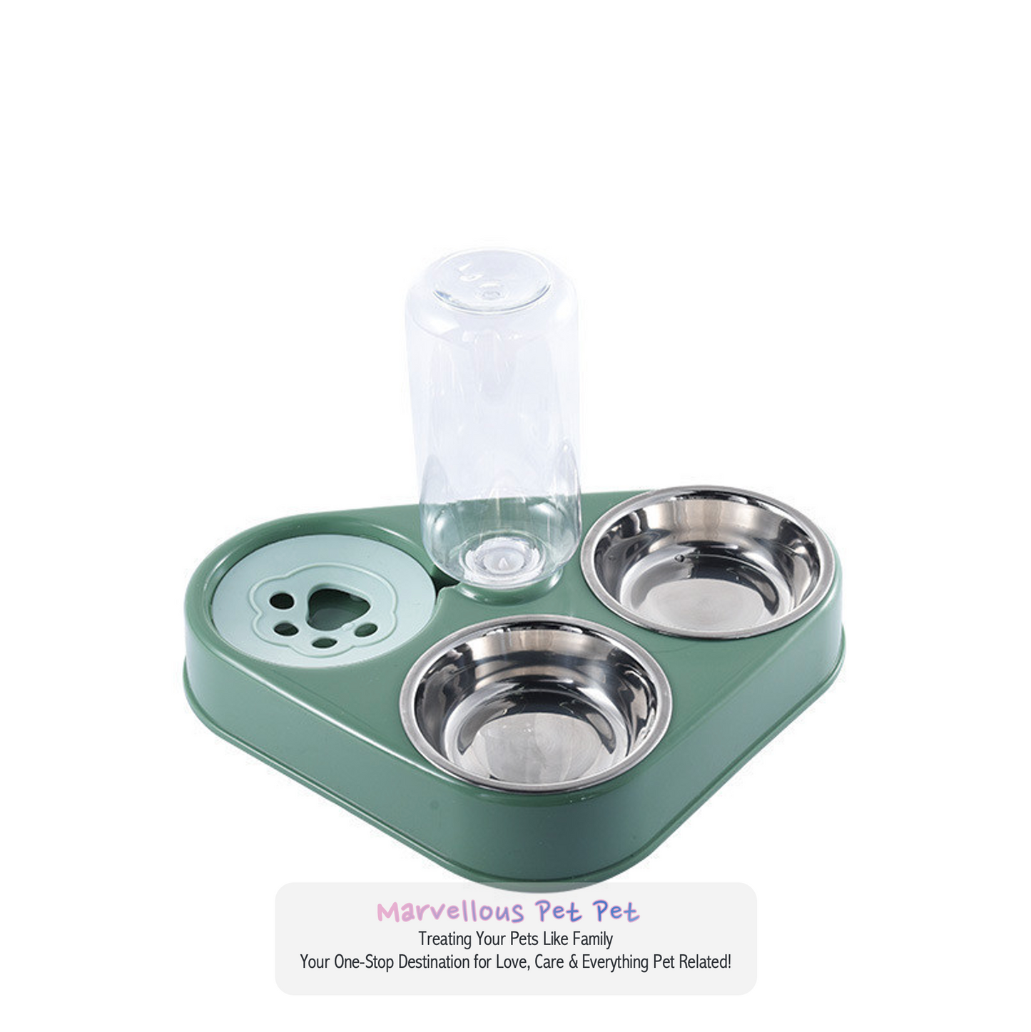 Pet Oasis: 3-in-1 Dog & Cat Food Bowl Combo