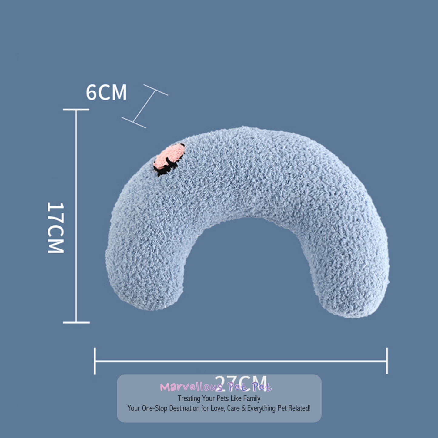 Pet's Dreamy Slumber: U-shaped Neck-guard Pillow for Cats