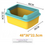 Spacious & Stylish: Large Capacity Semi-Enclosed Cat Toilet