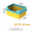 Spacious & Stylish: Large Capacity Semi-Enclosed Cat Toilet