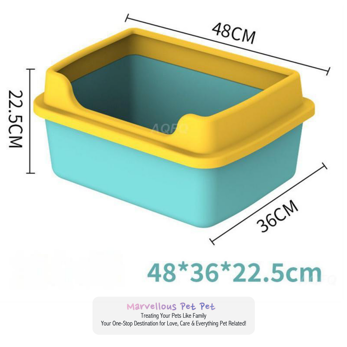 Spacious & Stylish: Large Capacity Semi-Enclosed Cat Toilet