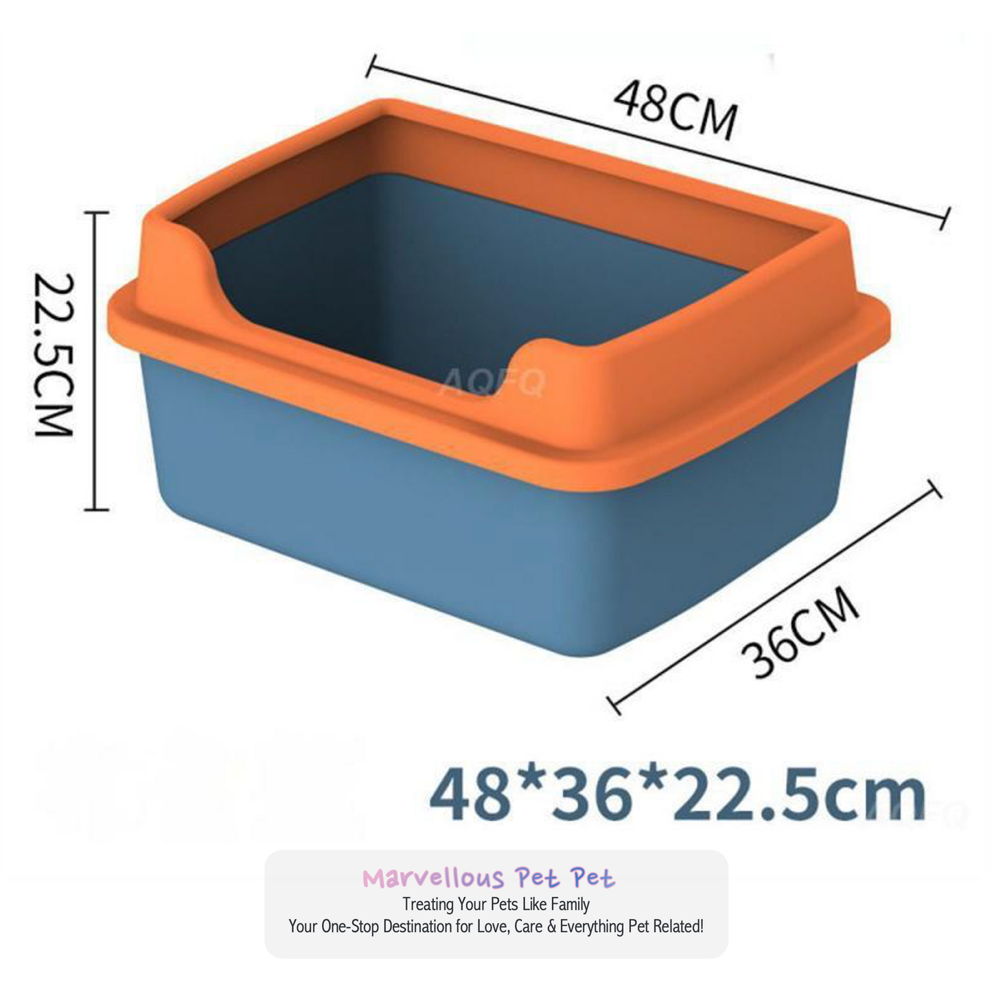 Spacious & Stylish: Large Capacity Semi-Enclosed Cat Toilet