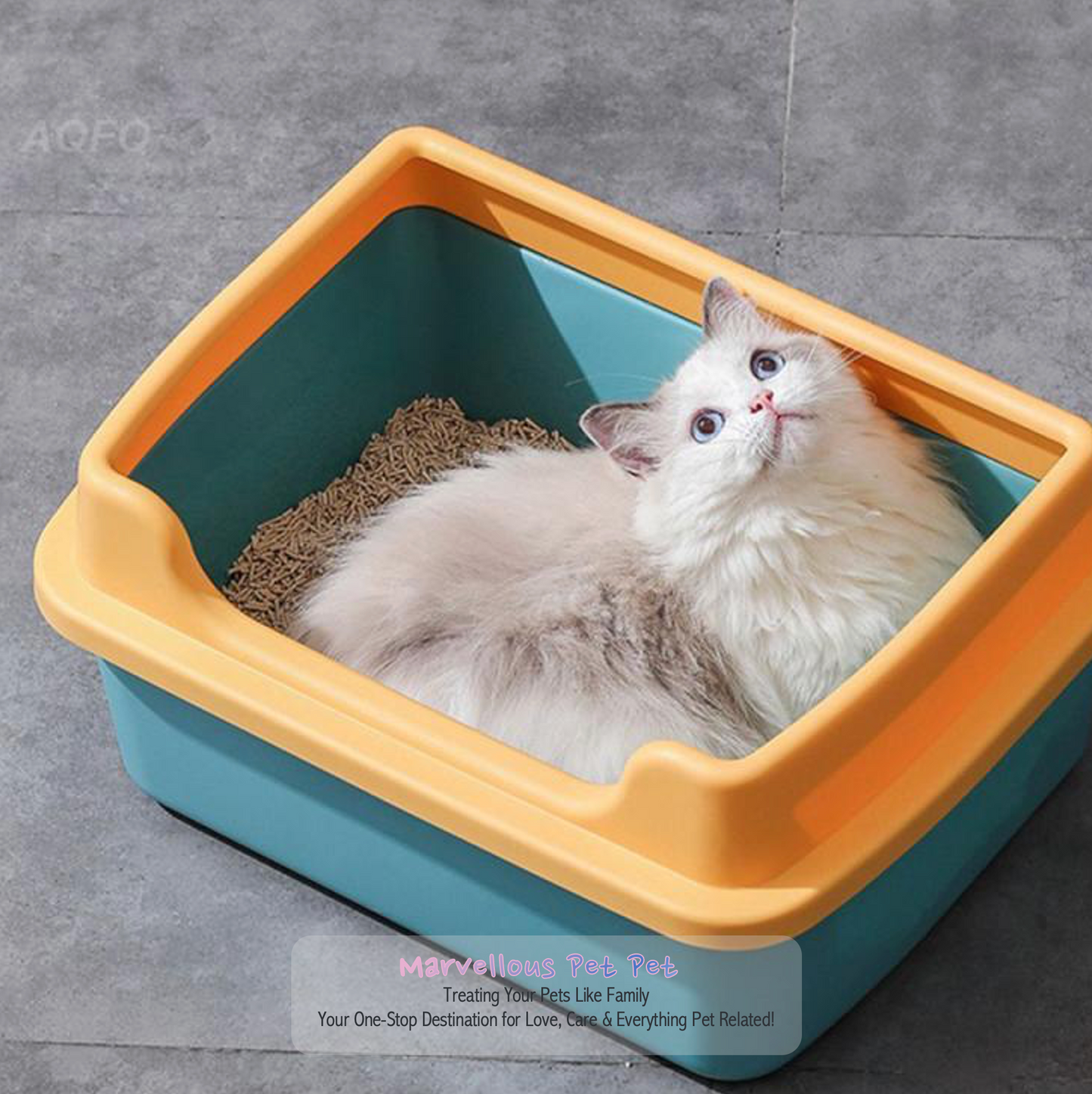 Spacious & Stylish: Large Capacity Semi-Enclosed Cat Toilet