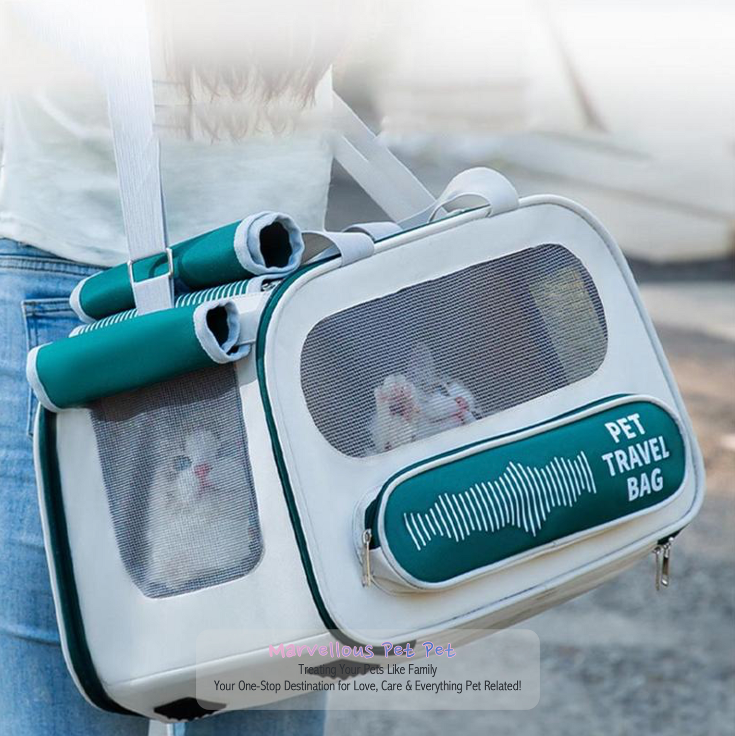 Embrace Summer with Your Pet: Portable, Breathable Shoulder Bag for Cats