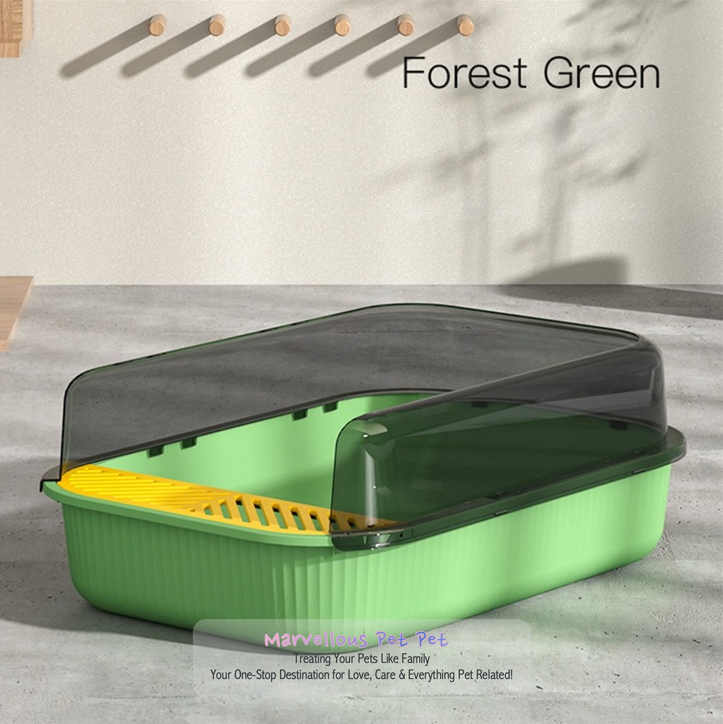 Maintain an Effortlessly Clean Home with Semi-Enclosed Jumbo Cat Litter Box