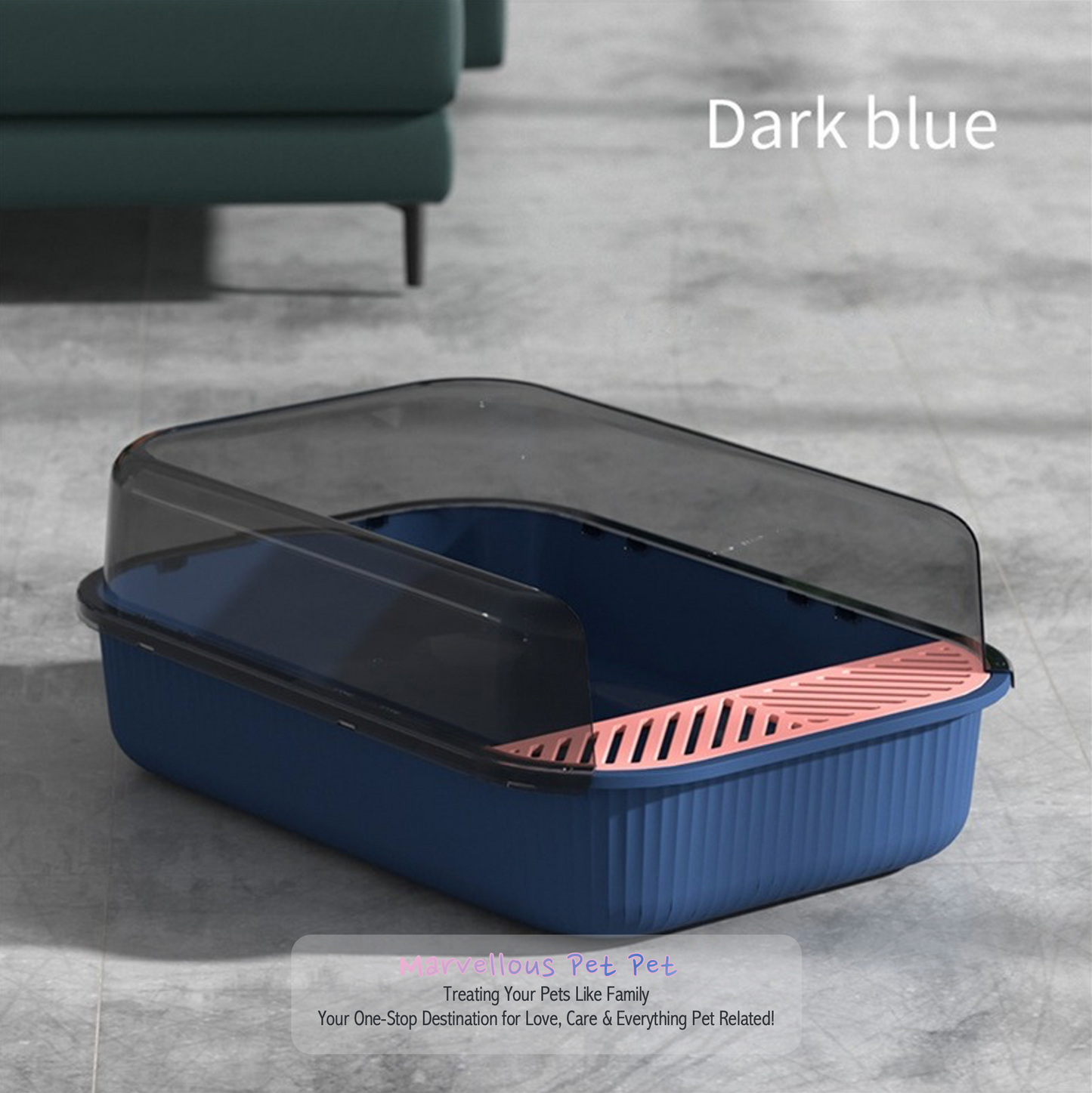 Maintain an Effortlessly Clean Home with Semi-Enclosed Jumbo Cat Litter Box