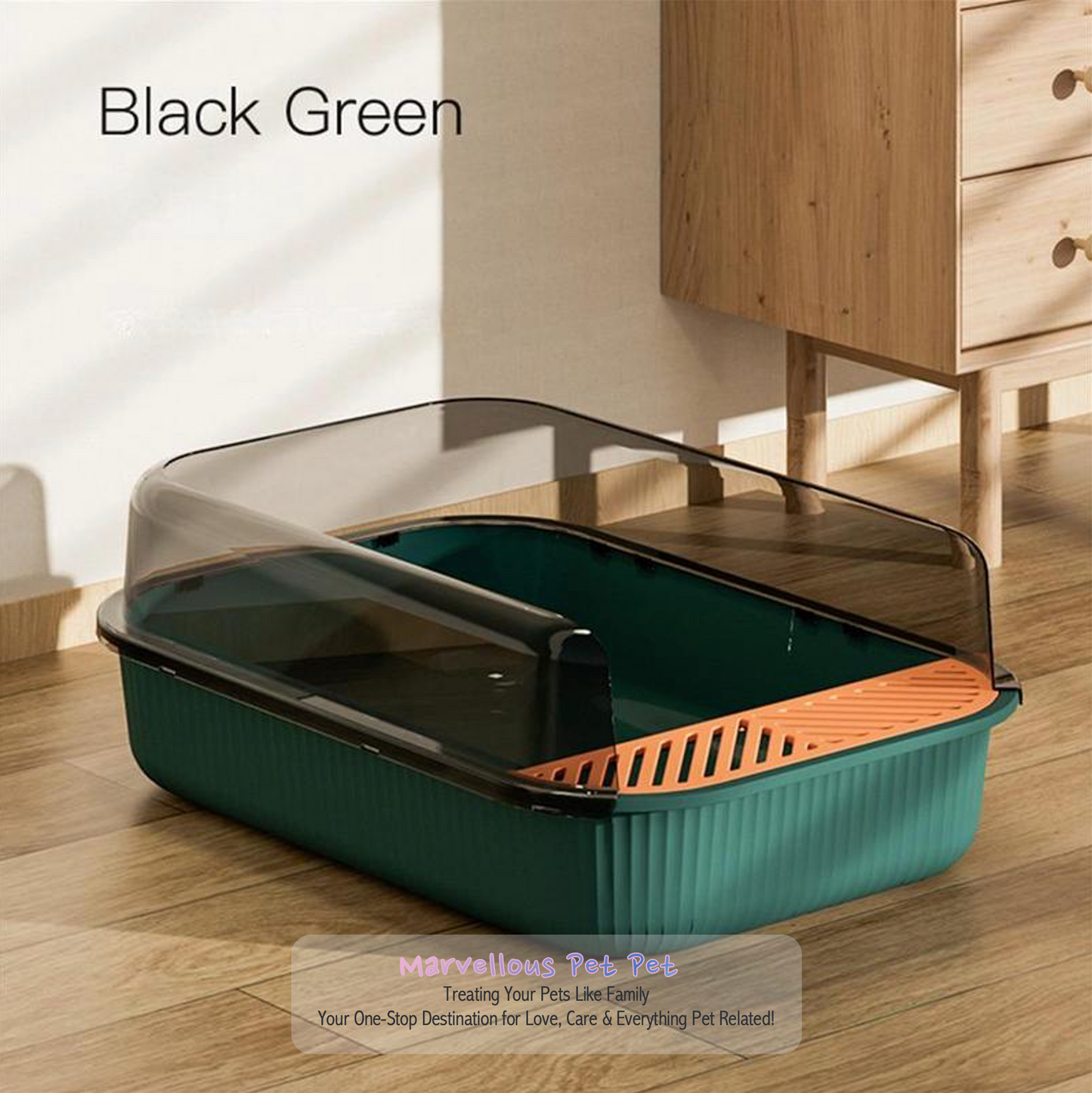 Maintain an Effortlessly Clean Home with Semi-Enclosed Jumbo Cat Litter Box