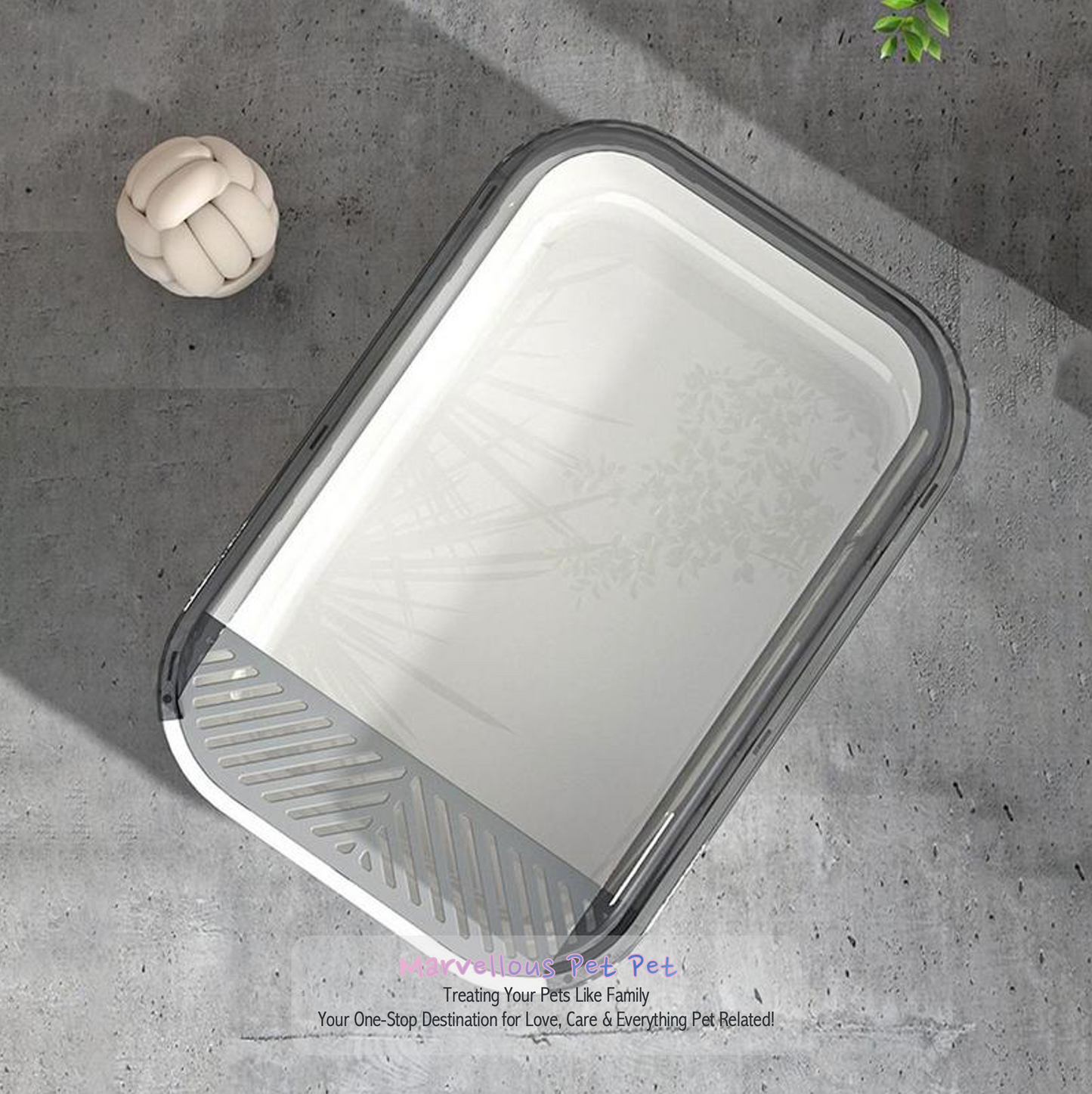 Maintain an Effortlessly Clean Home with Semi-Enclosed Jumbo Cat Litter Box