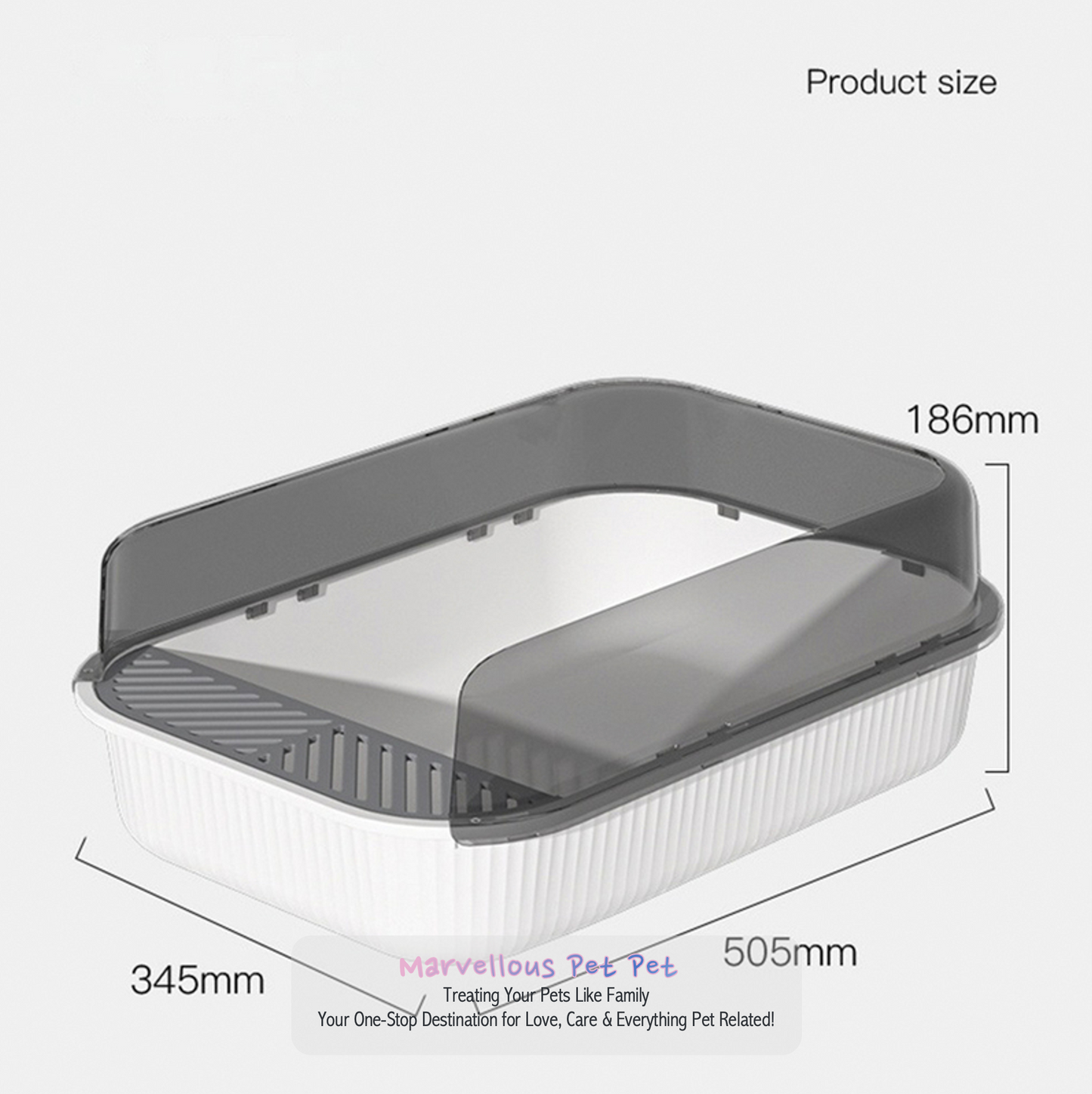 Maintain an Effortlessly Clean Home with Semi-Enclosed Jumbo Cat Litter Box