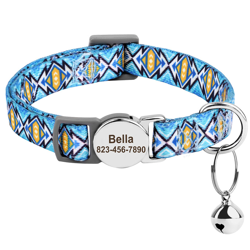 Adjustable Custom Printed Cat & Puppy Collar