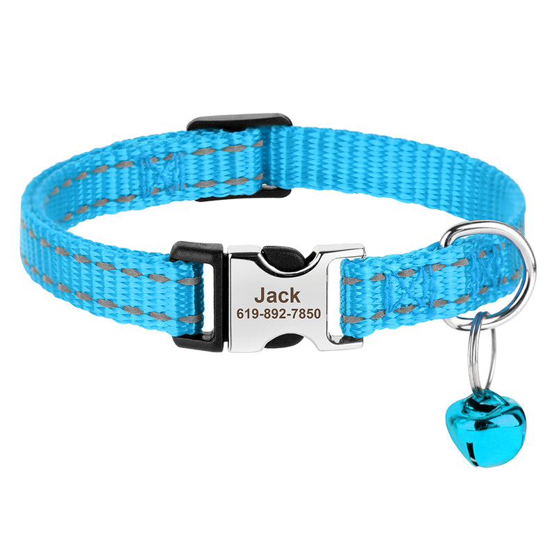 Adjustable Custom Printed Cat & Puppy Collar