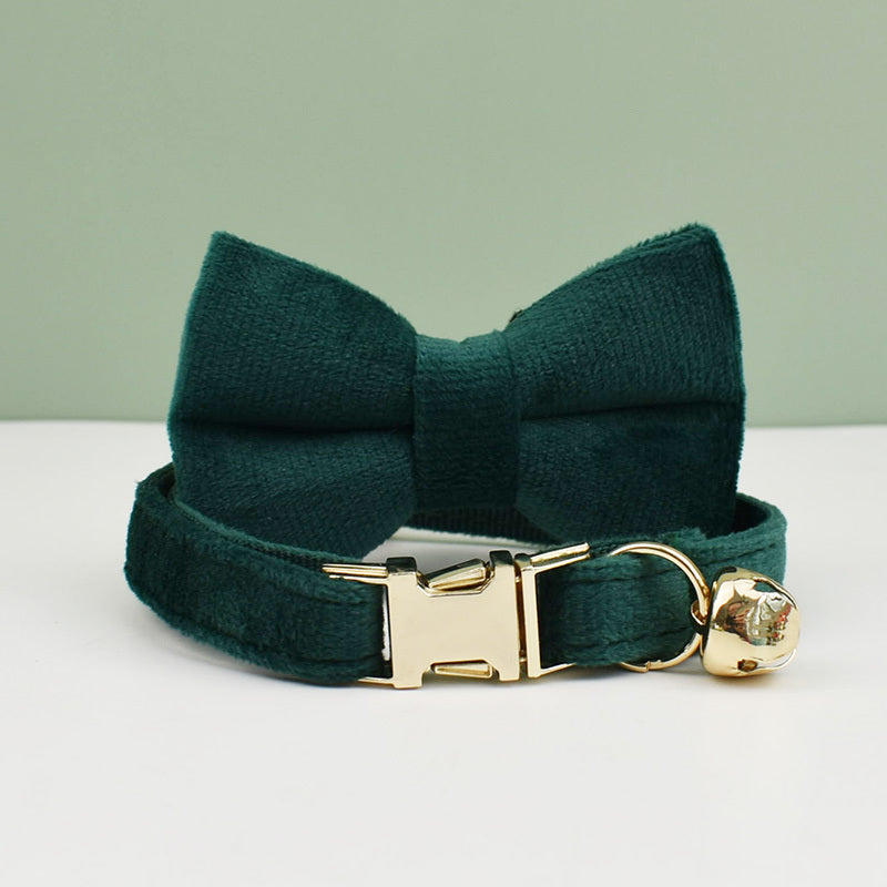 Elegant Velvet Bowknot Cat Collar