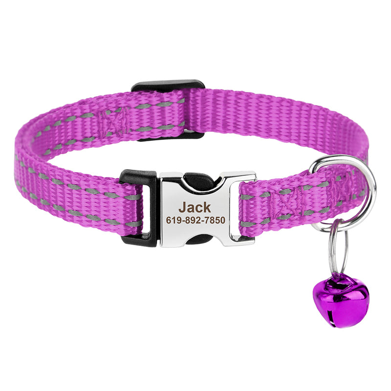 Adjustable Custom Printed Cat & Puppy Collar