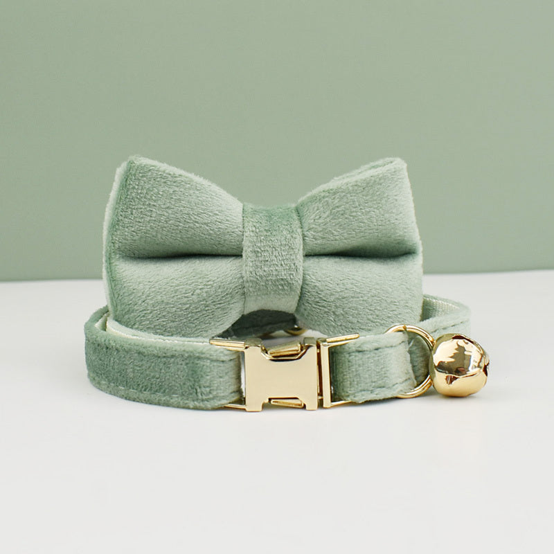 Elegant Velvet Bowknot Cat Collar