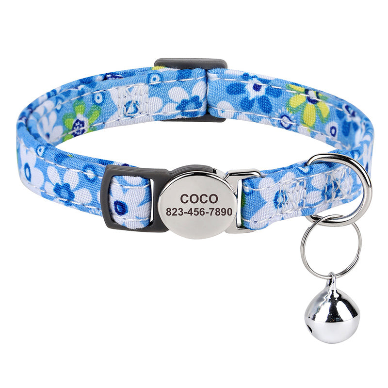 Adjustable Custom Printed Cat & Puppy Collar