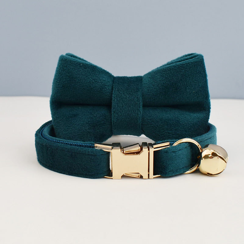 Charming Cat Collar with Adorable Bowknot and Bell Feature