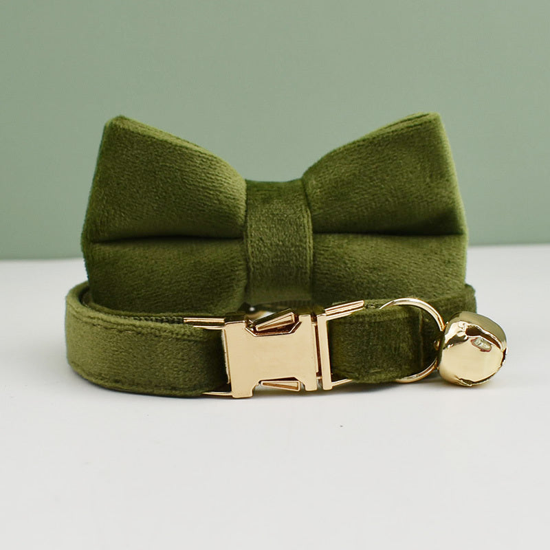 Elegant Velvet Bowknot Cat Collar