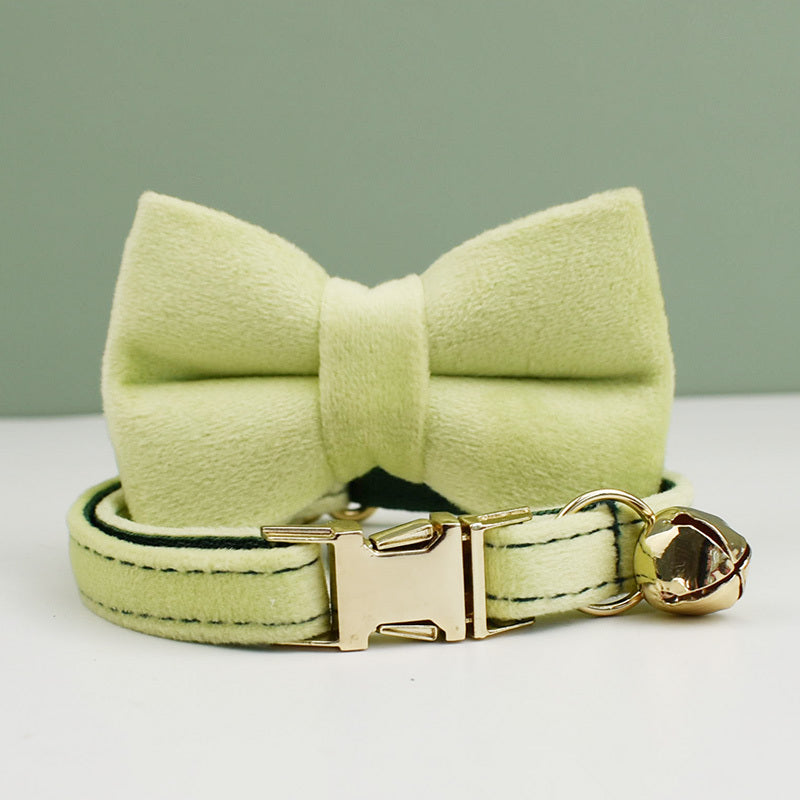 Elegant Velvet Bowknot Cat Collar