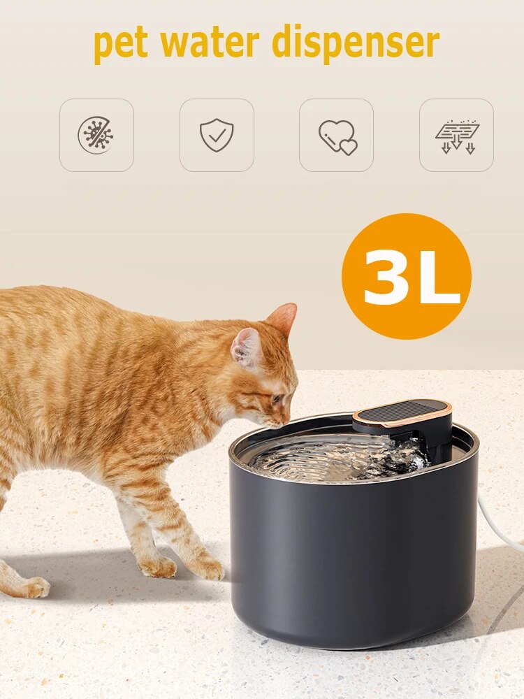 EverGrace 3L—a Purrfect Pet Fountain with LED Light