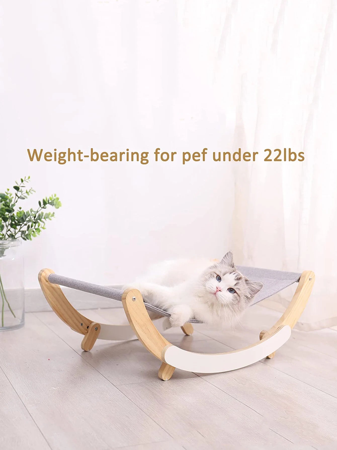 Wooden Hammock Lounger for Cats